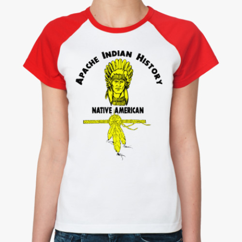 Женская футболка реглан Apache Indian History