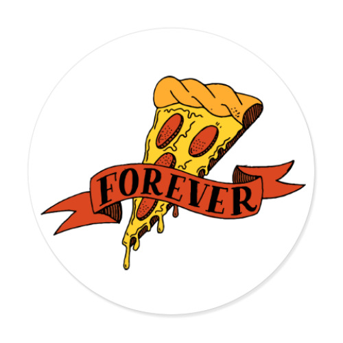 Виниловые наклейки Pizza forever