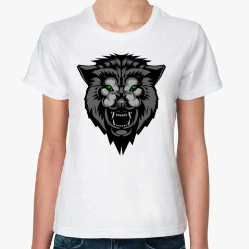 Классическая футболка волк