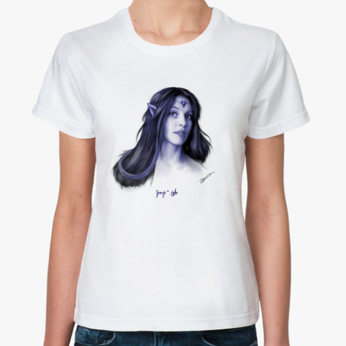 Классическая футболка Женская футболка, белая