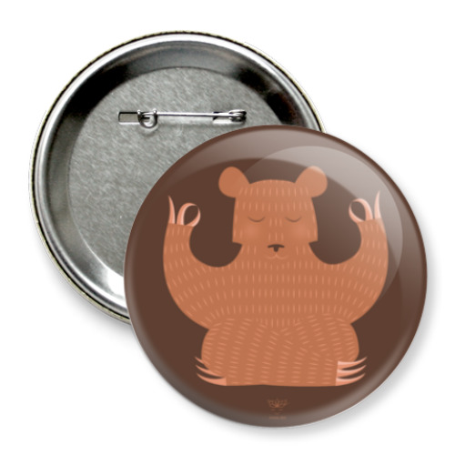 Значок 75мм Animal Zen: B is for Bear