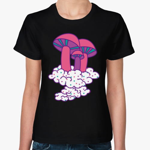 Женская футболка Cloud Shrooms / Облачные Грибы