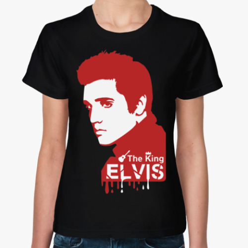 Женская футболка  'Elvis the king'