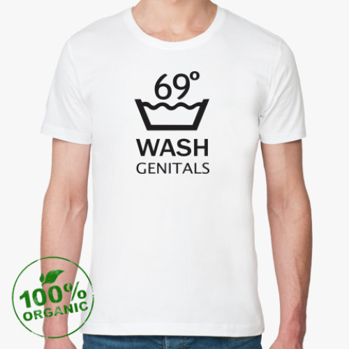 Футболка из органик-хлопка WASH GENITALS