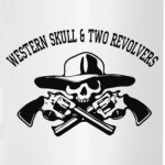 western skull &  two revolvers