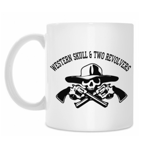Кружка western skull &  two revolvers