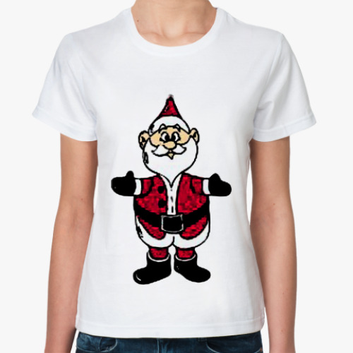 Классическая футболка   "Санта"