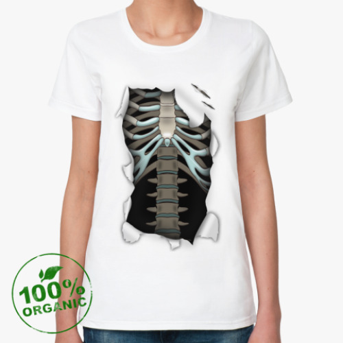 Женская футболка из органик-хлопка 'Скелет'