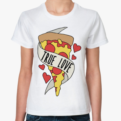 Классическая футболка Люблю Пиццу