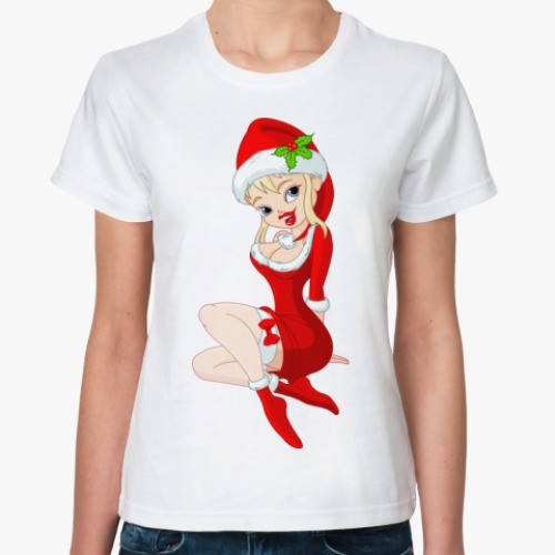 Классическая футболка Santa girl