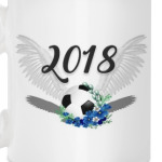 Футбольный мяч с цветами 2018