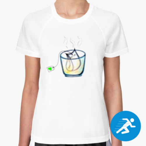Женская спортивная футболка Время пить чай