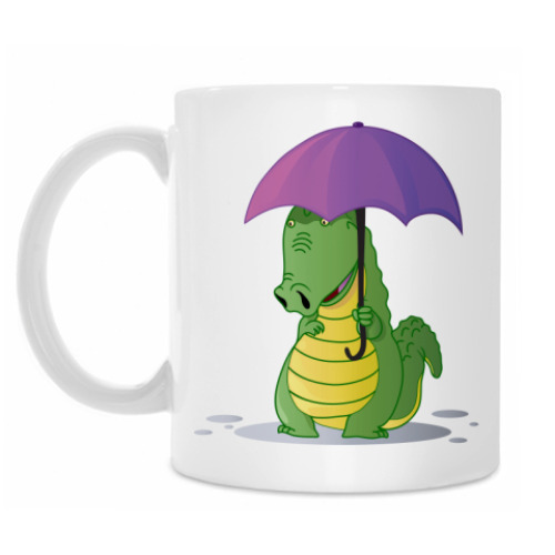 Кружка Крокодильчик с зонтиком