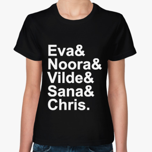 Женская футболка Skam names