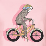 Ленивец на велосипеде