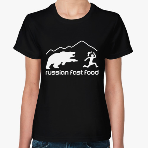 Женская футболка Русский Фаст-Фуд