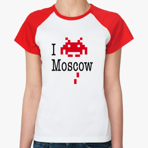 Женская футболка реглан I moscow