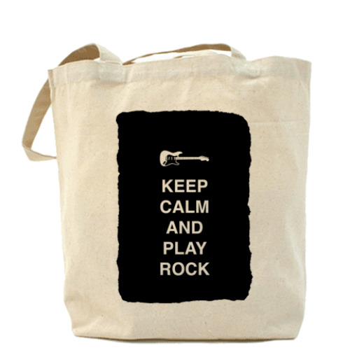 Сумка шоппер Keep calm and play rock