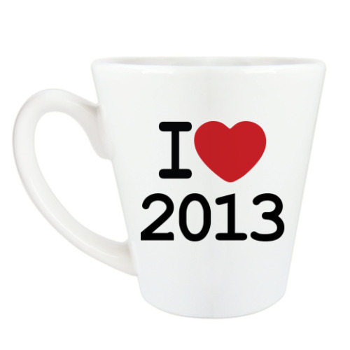 Чашка Латте Новогодний принт I Love 2013