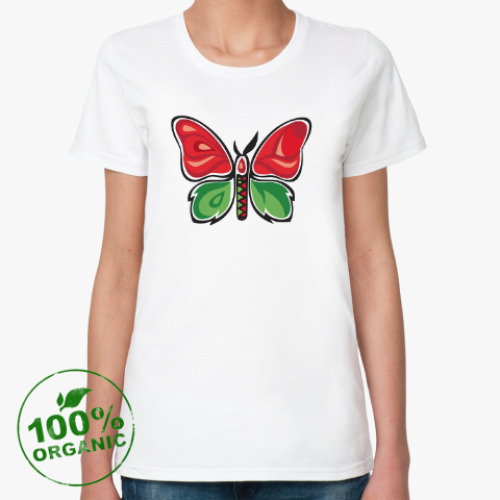 Женская футболка из органик-хлопка Бабочка-Метаморфоза