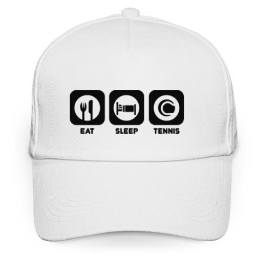 Кепка бейсболка Eat sleep tennis