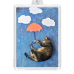Кот на зонтике