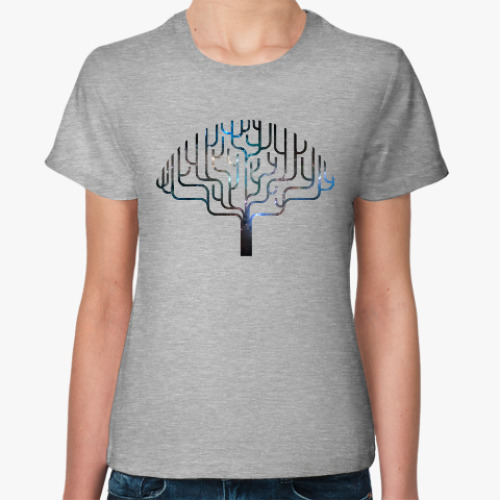 Женская футболка Космическое дерево