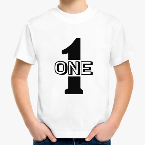 Детская футболка Один (one)