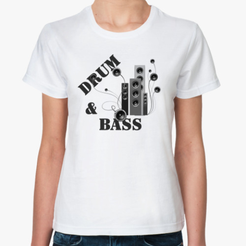 Классическая футболка 'Drum & Bass'