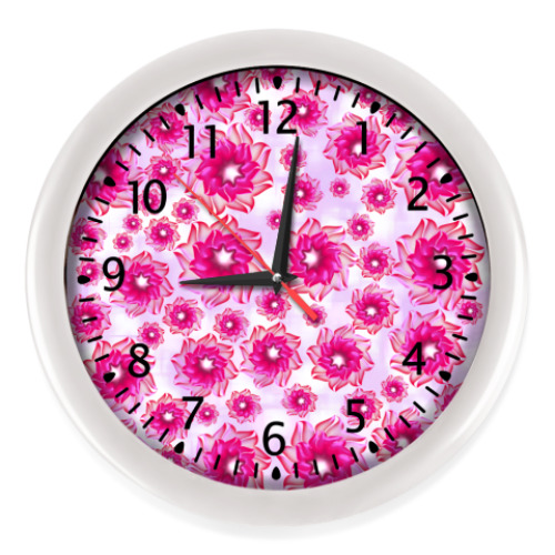 Настенные часы Розовые цветы