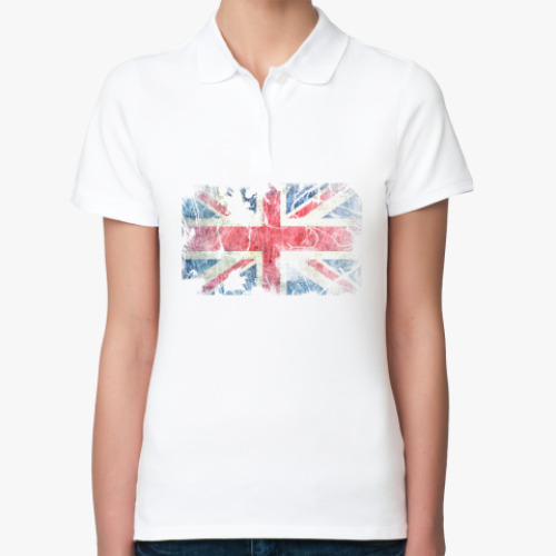 Женская рубашка поло (печать) British flag