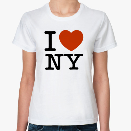 Классическая футболка  I LOVE NY