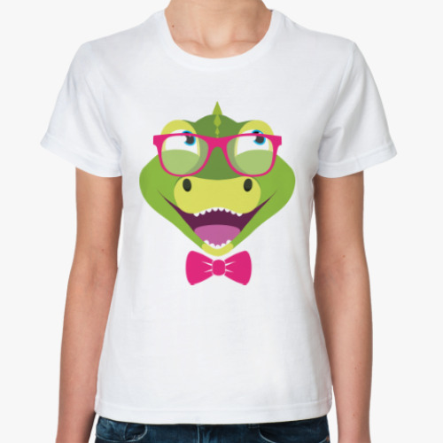 Классическая футболка Динозавр - Хипстер