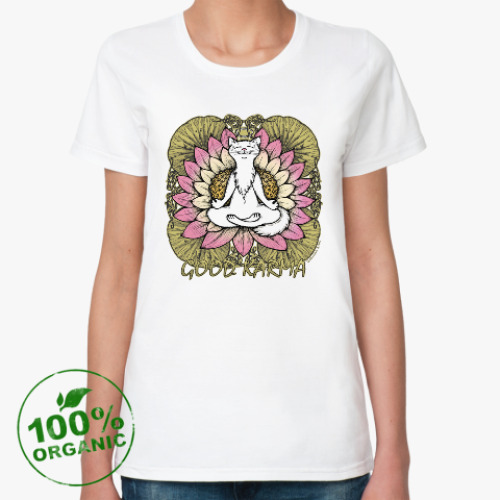 Женская футболка из органик-хлопка Хорошая карма