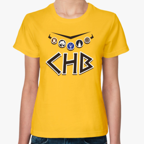 Женская футболка CHB. Лагерь полукровок. Перси Джексон