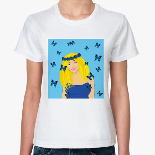 Классическая футболка Девочка-весна