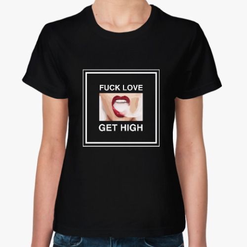 Женская футболка love high