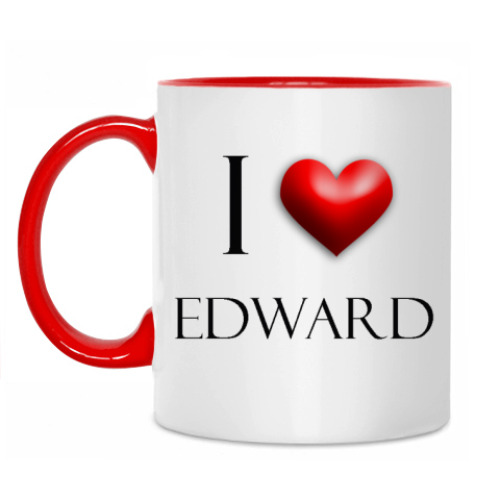 Кружка 'Я люблю Эдварда'
