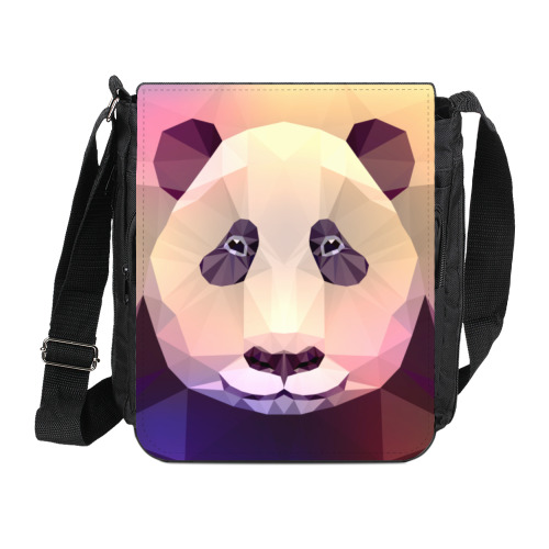 Сумка на плечо (мини-планшет) Полигональная панда