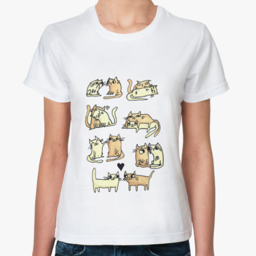 Классическая футболка Коты любовные