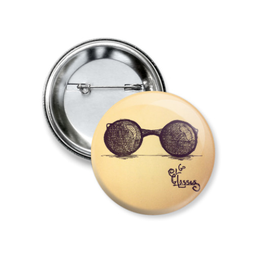 Значок 37мм Glasses