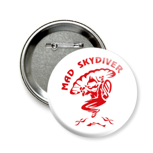 Значок 58мм MAD SKYDIVER