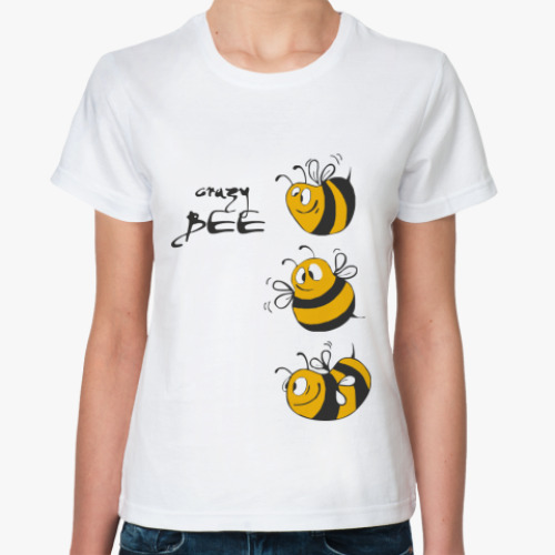 Классическая футболка  CRAZY BEE