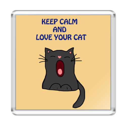 Магнит Keep calm and love your cat