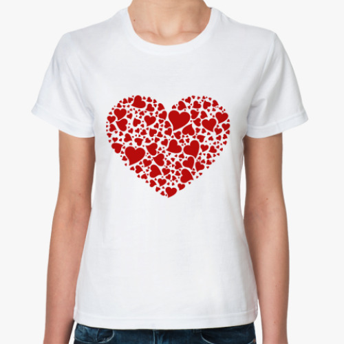 Классическая футболка  LOVE HEART