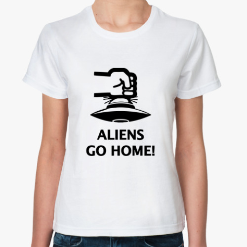 Классическая футболка  AliensGoHome