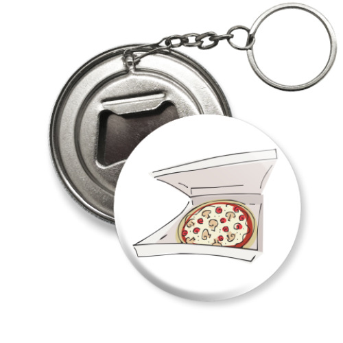 Брелок-открывашка Доставка пиццы