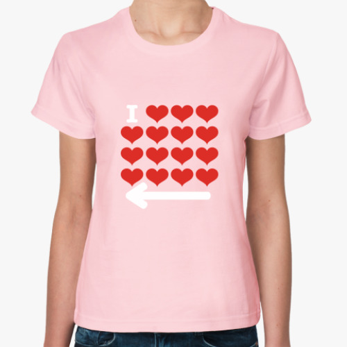 Женская футболка I love
