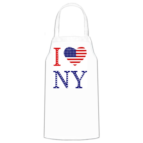 Фартук I Love NY -американский флаг