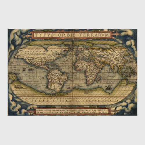 Постер Старая карта мира
